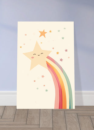 Rainbow shooting star - Childrens room poster