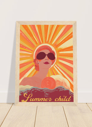 Summer child retro poster