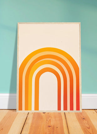 Retro rainbow archway poster