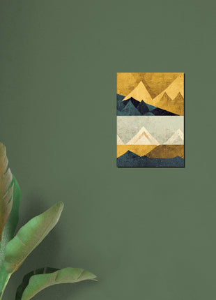 Abstract Mountain Poster - Yellow tones