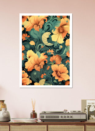 Vintage floral poster