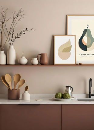 Beige Kitchen Art Print