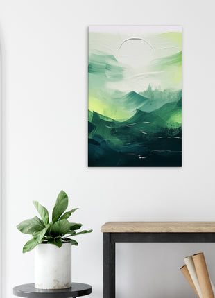 Abstract green painted landscape print (part 2 of 3)