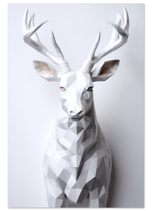 Geometric 3D deer poster