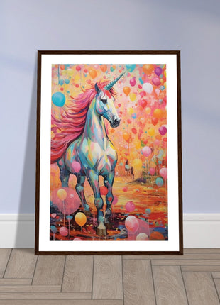 Colorful unicorn kids poster