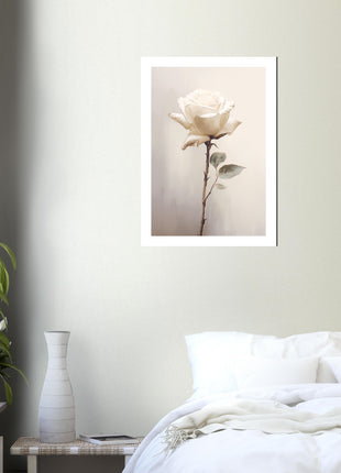 White rose painting