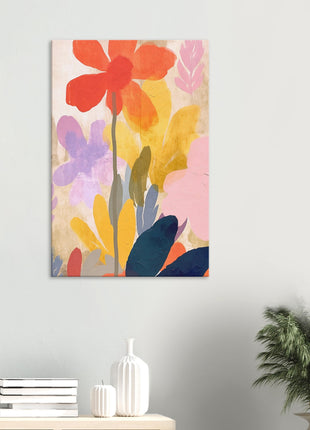 Colorful flower retro poster