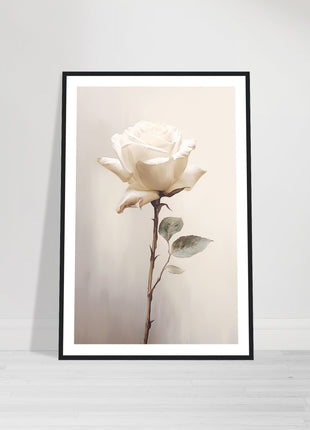 White rose painting