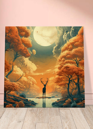 Deer fall landscape - Fall poster