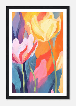 Retro flower poster