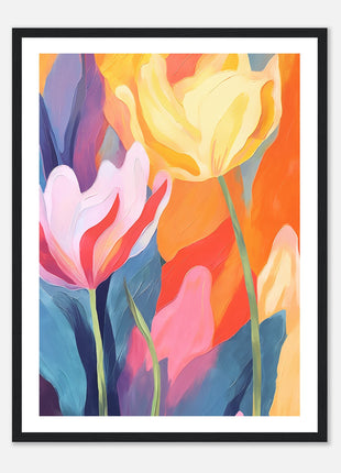 Retro flower poster