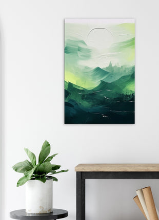 Abstract green painted landscape print (part 2 of 3)