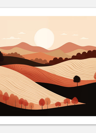 Fall landscape poster