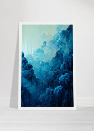 Dreamy Blue Forest Art Print