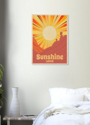 Sunshine lover retro poster