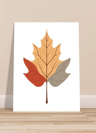 Fall leaf poster