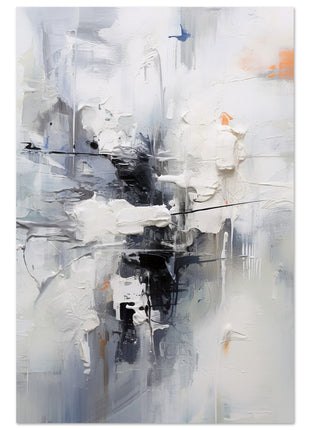 Monochrome Symphony: Abstract Painting in Shades of Grey, White, and Black