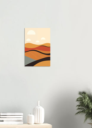 Abstract fall landscape poster