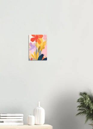 Colorful flower retro poster