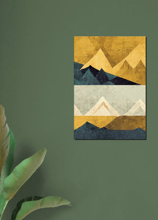 Abstract Mountain Poster - Yellow tones