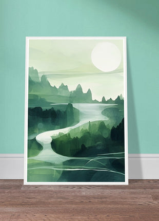 Green abstract landscape poster (part 2 of 3)