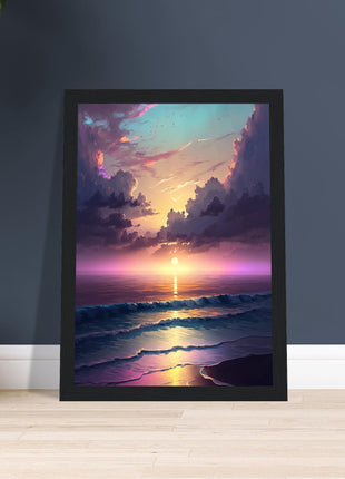 Purple sunset poster