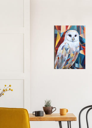 Colorful Owl Poster Embracing Artistic Symmetry