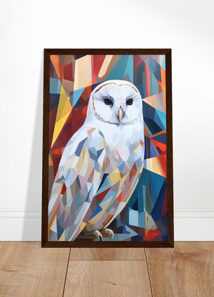 Colorful Owl Poster Embracing Artistic Symmetry