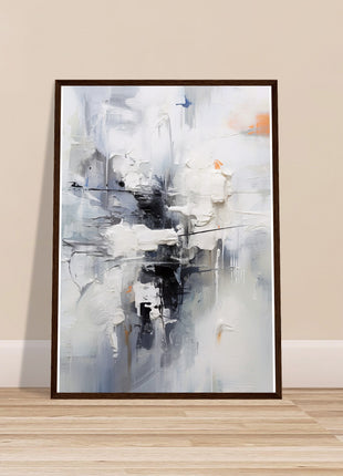 Monochrome Symphony: Abstract Painting in Shades of Grey, White, and Black