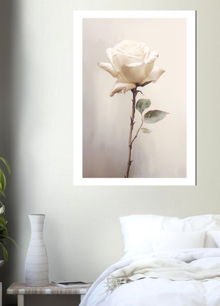 White rose painting