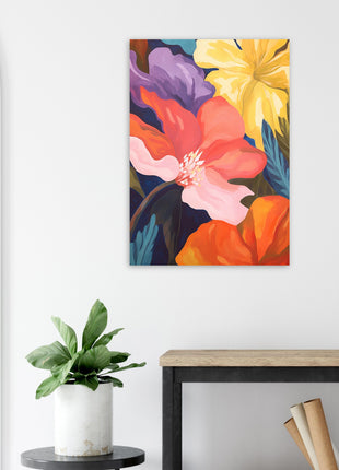 Retro flower poster