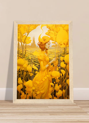 Yellow surrealistic poster