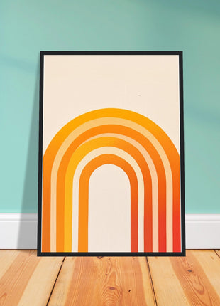 Retro rainbow archway poster