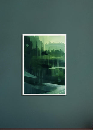 Green abstract landscape poster (Part 1 of 3)