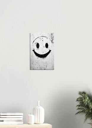 Smiley poster (Black & White wall art)