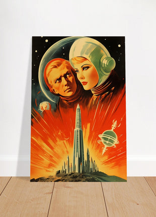 Affiche vintage futuriste