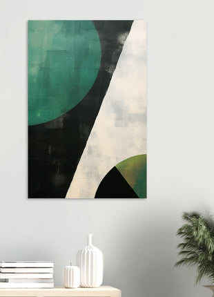 Abstract green geometric poster