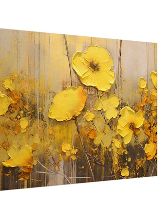 Yellow flowers poster - Canvas