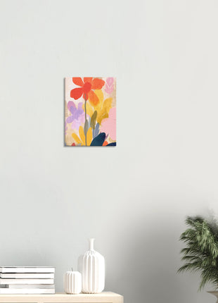 Colorful flower retro poster