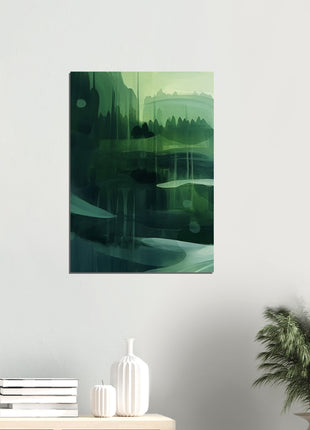 Green abstract landscape poster (Part 1 of 3)