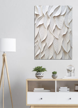 White 3D leaves poster