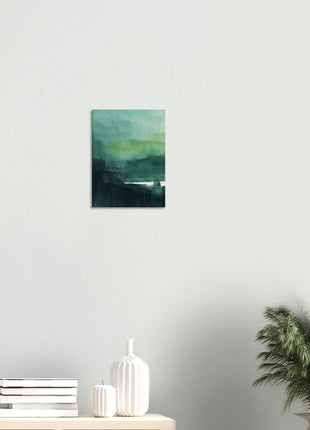 Green abstract sunrise landscape poster (part 1 of 3)