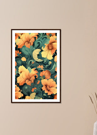 Vintage floral poster