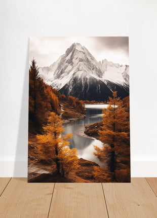 Fall mountain landscape poster