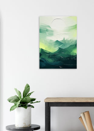 Abstract green painted landscape print (part 2 of 3)