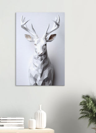 Geometric 3D deer poster