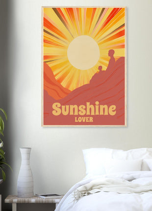 Sunshine lover retro poster