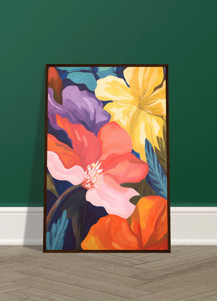 Retro flower poster