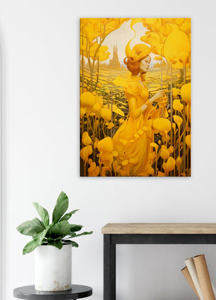 Yellow surrealistic poster