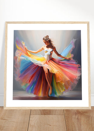 Regenboog danser poster